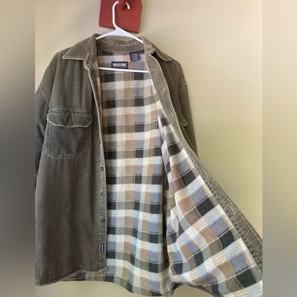Wolverine 100% Cotton Button Down Shacket Men's L - image 3